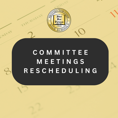  Committee Meetings Rescheduling